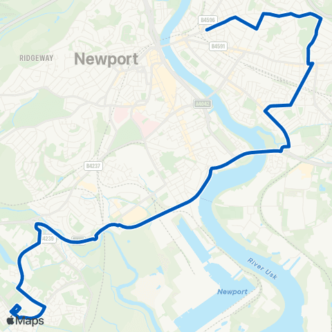 Newport Bus Prince St - St Joseph`s RC High School map