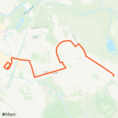 The Burnley Bus Company Chiltern Avenue - Bus Station map