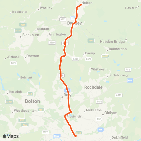The Burnley Bus Company Shudehill Interchange - Bus Station map