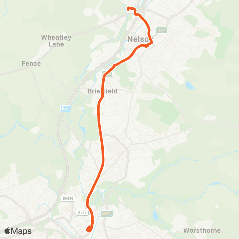 The Burnley Bus Company Nelson and Colne College - Bus Station map