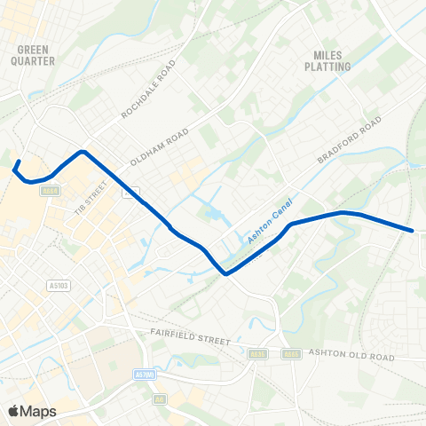 Tyrers Coaches Printworks - Etihad Stadium map