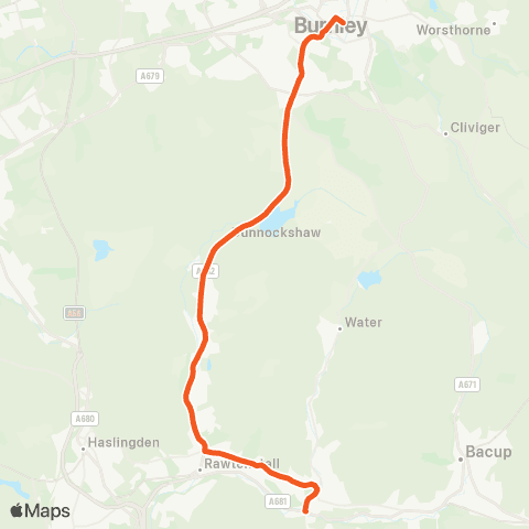 The Burnley Bus Company Croft Street Schools - Turning Circle map
