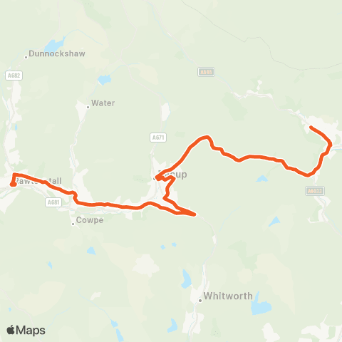 The Burnley Bus Company Todmorden Bus Sta - Bus Sta Arrival Std map