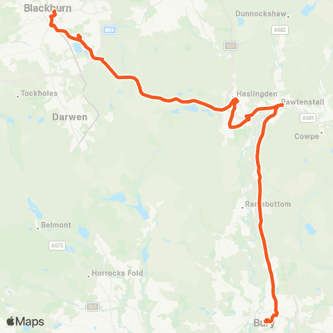 The Burnley Bus Company Bury Interchange - Arrival Stand map