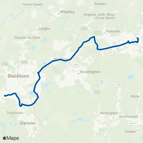 The Blackburn Bus Company St Bedes Rchs - Burnley College map
