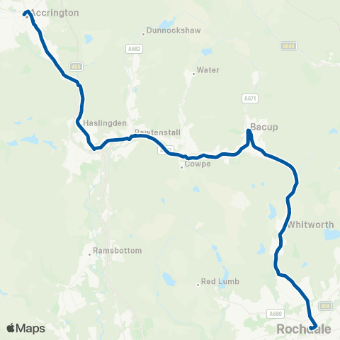 The Blackburn Bus Company Bus Station - Rochdale Interchange map