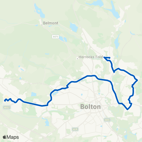 Tyrers Coaches Toughsheet Community Stadium - Bromley Cross Rail Sta map