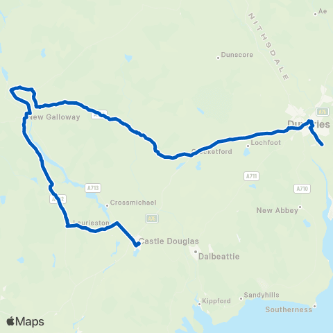 McCall's Coaches Village - Dumfries Railway Station map