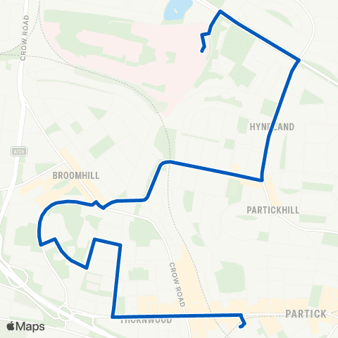 McColls Travel Bus Sta - Gartnavel Hosp Main Entrance map