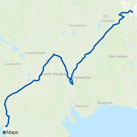 McCall's Coaches Loreburne Centre - Carlingwark Street map