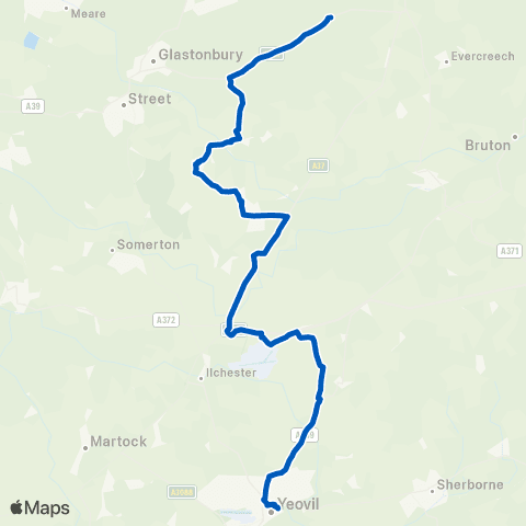 Somerset Council Pilton Post Office - Bus Station map