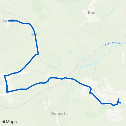 Somerset Council The Square - Ashill Inn map