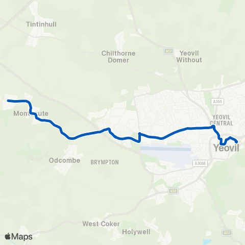 Somerset Council Bus Sta - Stanchester Community School map