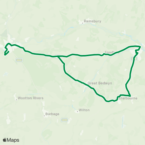 Swindon's Bus Company St Johns School - Ladbrokes map