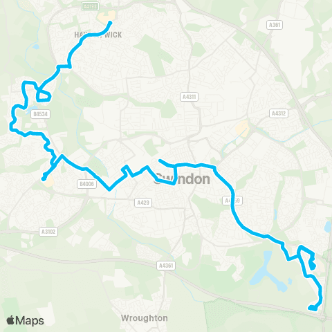 Swindon's Bus Company Grange Park Subway - Fleming Way map