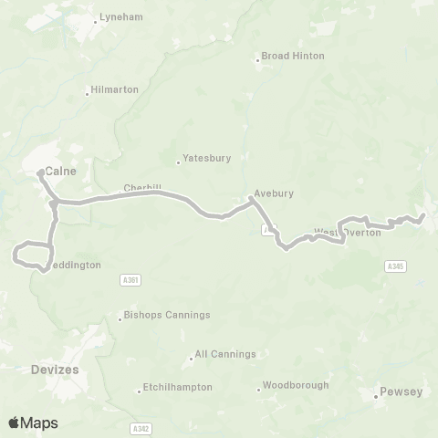 Swindon's Bus Company Ladbrokes - Sainsburys map