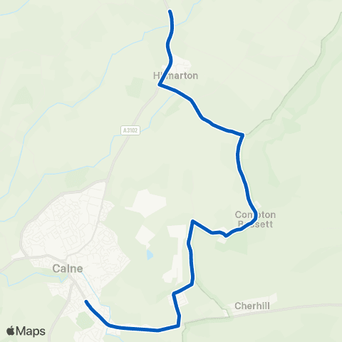 Swindon's Bus Company The Brow - London Road Asda (Express) map