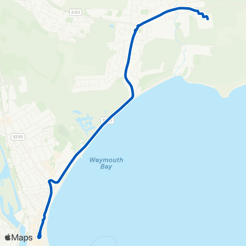 South West Coaches Haven Seaview - Kings Statue map