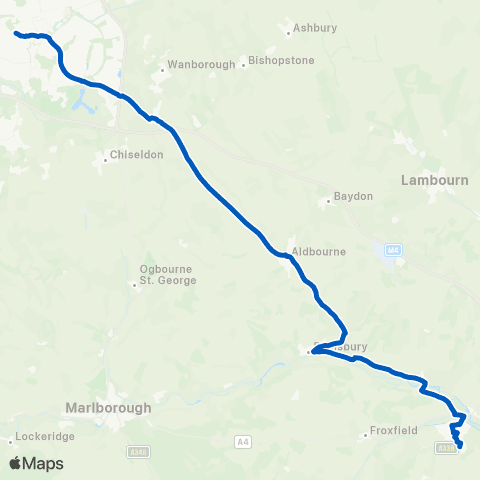 Swindon's Bus Company Fleming Way - Priory Avenue Foot map