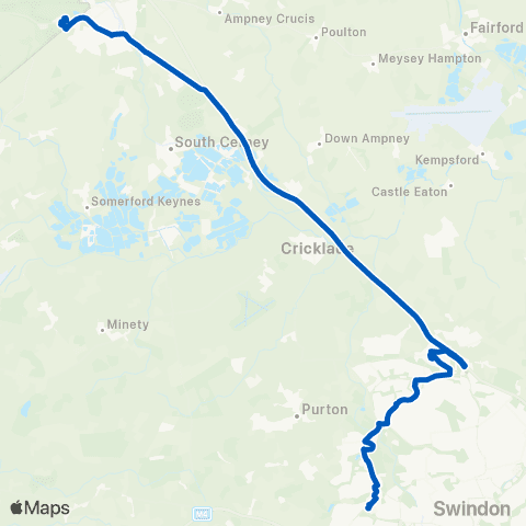 Swindon's Bus Company Link Ctr - Coll Grounds (Scholars / Staff ONLY) map