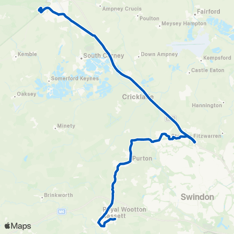 Swindon's Bus Company Swallows Mead - Coll Grounds (Scholars / Staff ONLY) map
