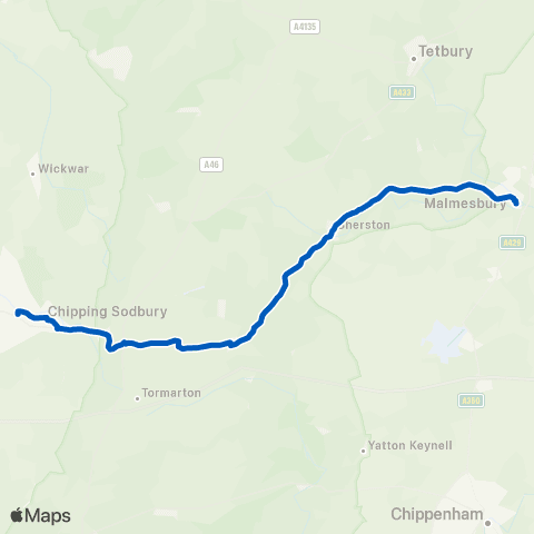 Swindon's Bus Company Cross Hayes - Coll Grounds (Scholars / Staff ONLY) map