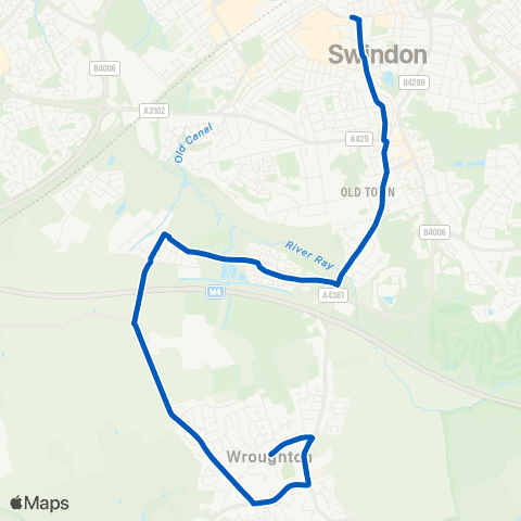 Swindon's Bus Company High Street - Fleming Way map