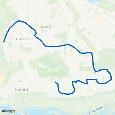 Reading Buses Kettering Close - Little Heath School map