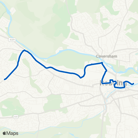Reading Buses Kenavon Drive - Tilehurst Triangle map