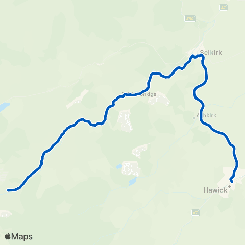 Scottish Borders Council Mart St Bus Stance - Boston Mem Hall map