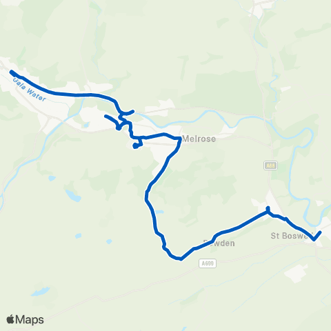 Scottish Borders Council St Boswells Bus Stance - Galashiels Transport Interchange map