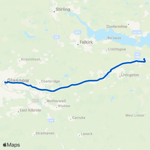 Scottish Citylink Airport - Buchanan Bus Station map