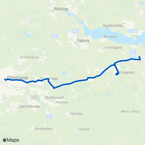 Scottish Citylink Airport - Buchanan Bus Station map