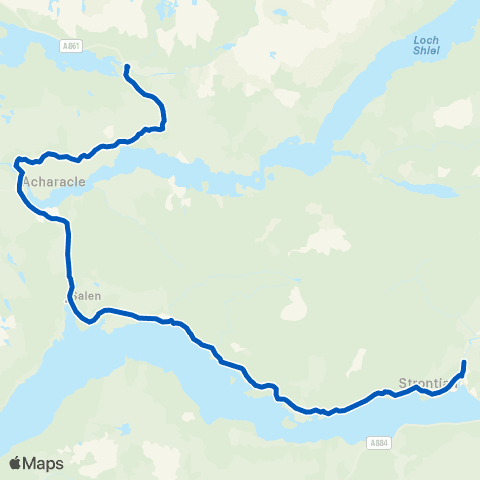Shiel Buses Ardnamurchan High School - Post Box map