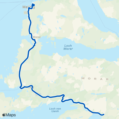 Shiel Buses King's Way - Station map