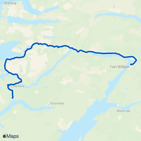 Shiel Buses Fort William Bus Station - Hotel map
