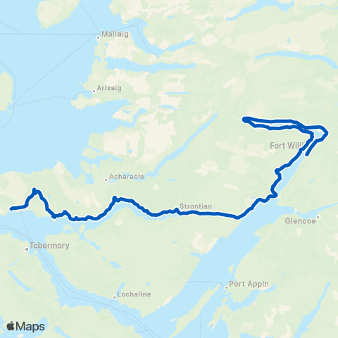 Shiel Buses Fort William Bus Station - Post Office map