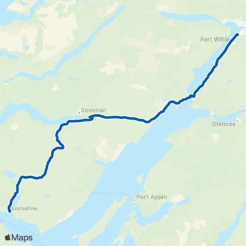 Shiel Buses Ardnamurchan High School - Pier map