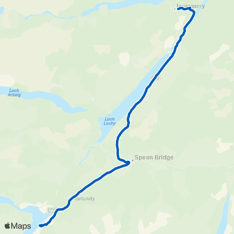 Shiel Buses Lochaber HS - Post Office map