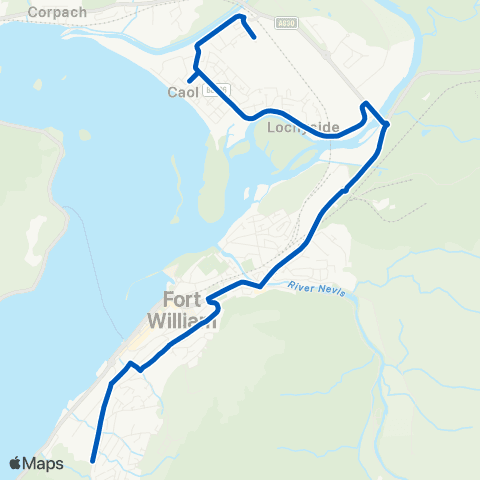 Shiel Buses Bun Sgoil Loch Abar - Primary School map