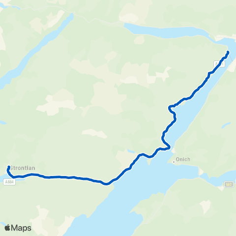 Shiel Buses Ardnamurchan High School - Pier map