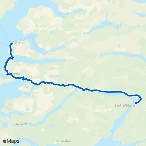 Shiel Buses Fort William Bus Station - King's Way map