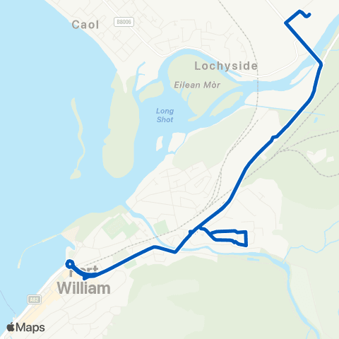 Shiel Buses Lochaber HS - Nevis Sport map