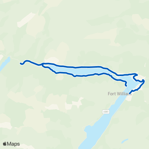 Shiel Buses Caol Primary School - Pier map