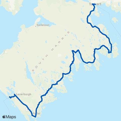 South Harris Coaches Ferry Terminal - Car Park map