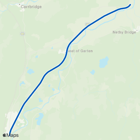 Strathspey Steam Railway Broomhill (Strathspey Railway) - Aviemore (Strathspey Railway) map