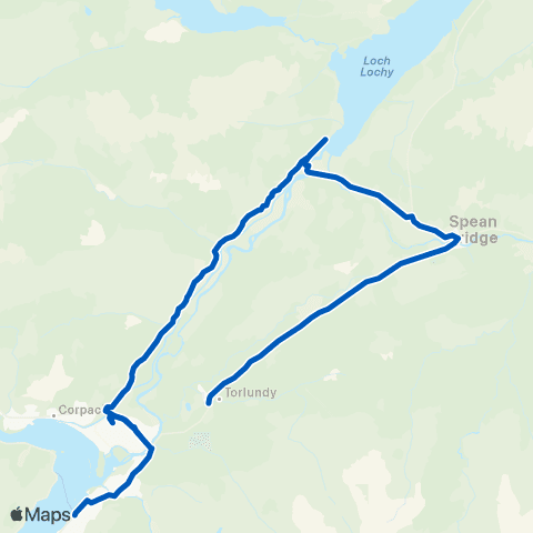 Shiel Buses Happy Valley - West End North map