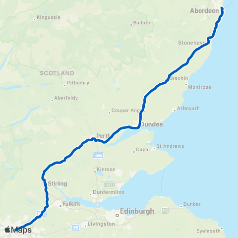 Scottish Citylink Union Square Bus Sta - Buchanan Bus Sta map