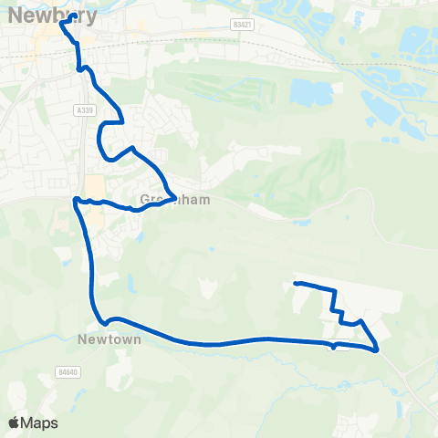 Newbury & District Venture West - Newbury Wharf map