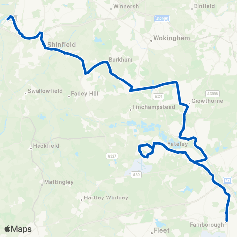 Newbury & District Kingsmead S - Reading Stadium Bus Park map